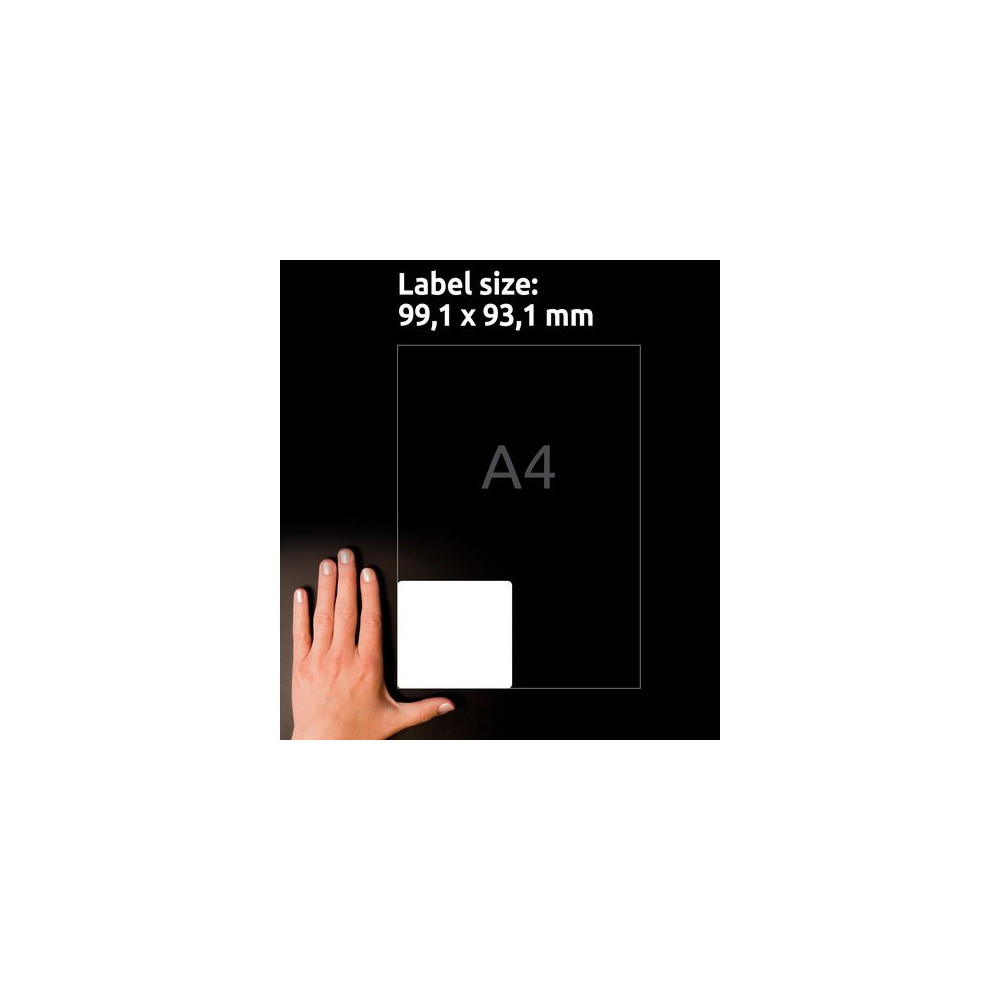 Produktbild för Etikett AVERY UG 99,1x93,1mm 600/fp