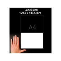 Produktbild för Etikett AVERY UG 199,6x143,5mm 200/fp