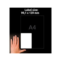 Produktbild för Etikett AVERY UG 99,1x139mm 400/fp
