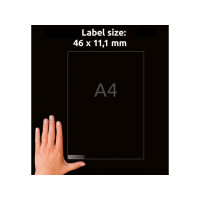 Produktbild för Etikett AVERY 46x11,1mm 2100/fp