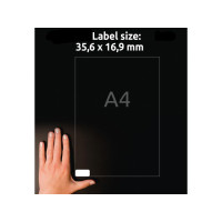 Produktbild för Etikett AVERY mini 35,6x16,9mm 2000/fp