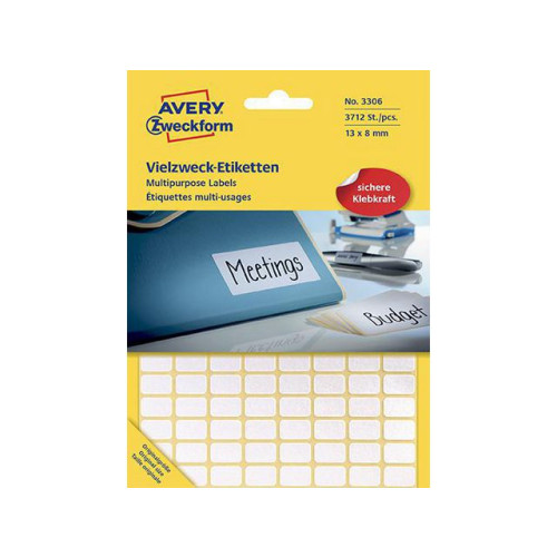 AVERY Etikett AVERY handskriv 13x8mm 3712/fp