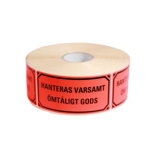 [NORDIC Brands] Varningsetikett Hanteras varsamt 1000/RL