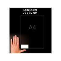 Produktbild för Etikett AVERY UG 70x35mm 2400/fp