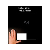 Produktbild för Etikett AVERY UG 105x70mm 1000/fp