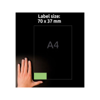 Produktbild för Etikett AVERY grön 70x37mm 2400/fp