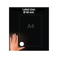 Produktbild för Etikett AVERY avtagb rund 40mm 2400/fp