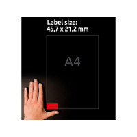 Produktbild för Etikett AVERY röd 45,7x21,2mm 960/fp