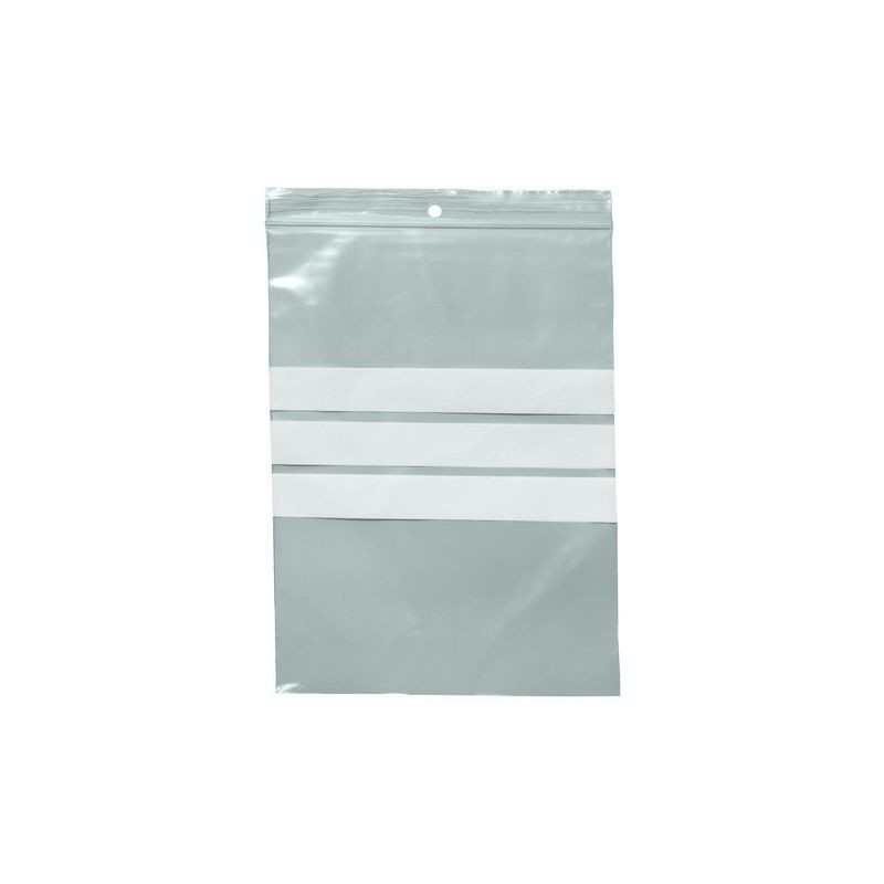 Produktbild för Blixtlåspåse skrivfält 80x120mm 100/fp
