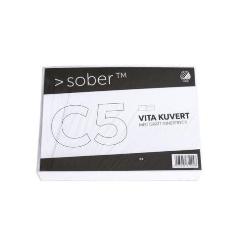 SOBER® Kuvert konsument fp C5 FH vit 10/FP