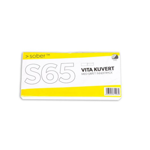 SOBER® Kuvert konsument fp S65 FH vit 50/fp