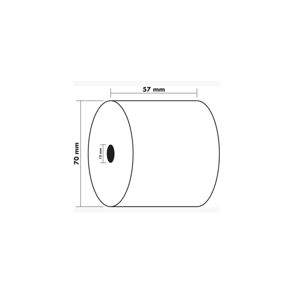 Produktbild för Kvittorulle 57x70x12mm 40m