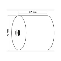 Produktbild för Kvittorulle 57x70x12mm 40m
