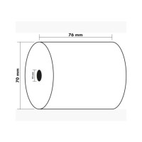 Produktbild för Kvittorulle 76x70x12mm 40m