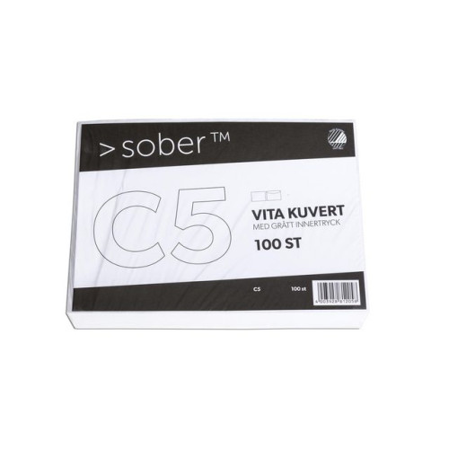 SOBER® Kuvert konsument C5 90g remsa 100/FP