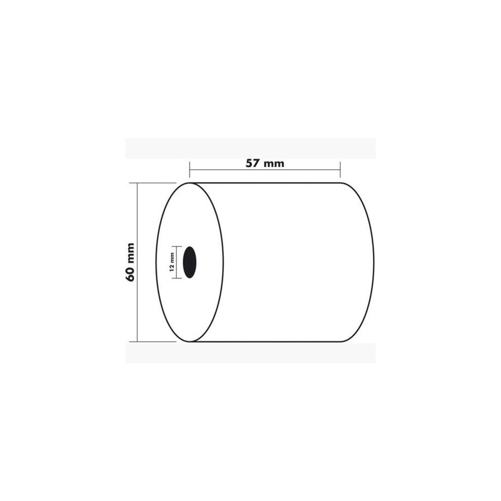 Produktbild för Kvittorulle 57x60x12mm 33m