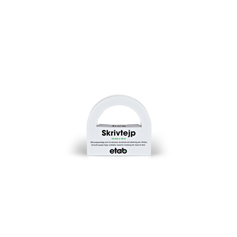 Produktbild för Skrivtejp av papper ETAB 15mmx10m vit