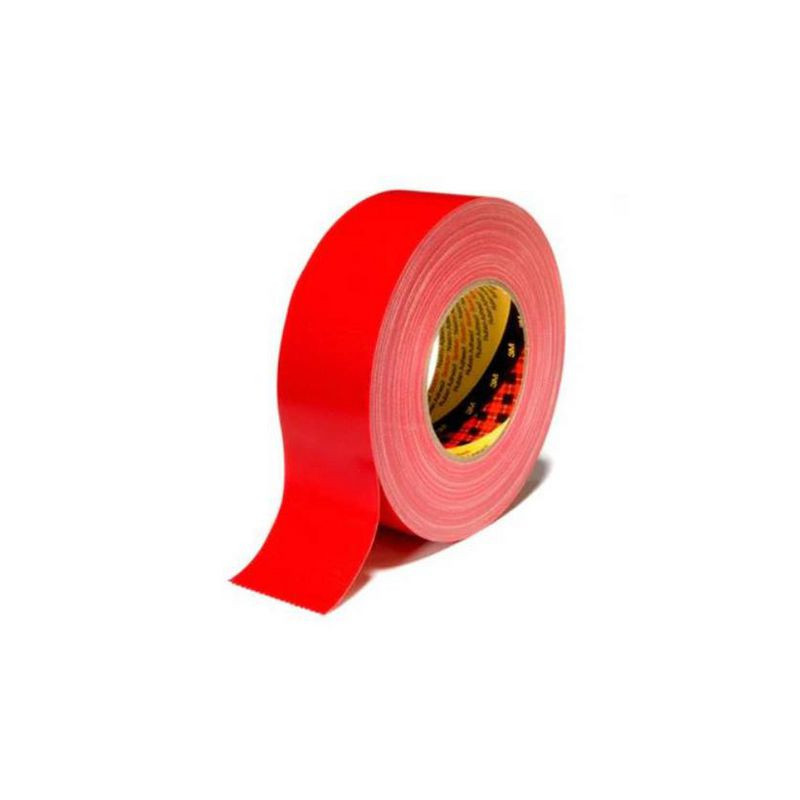 Produktbild för Tejp textil plastbelagd 50mx50mm röd