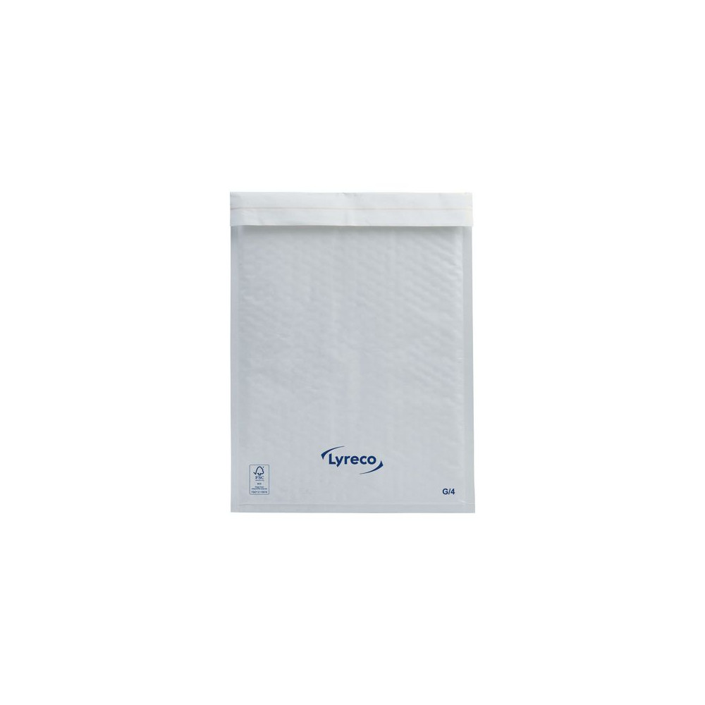 Produktbild för Bubbelpåse LYRECO 240x340mm vit 100/fp