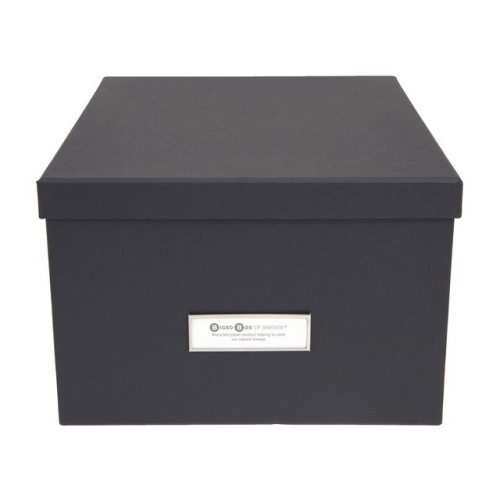 Bigso Box Förvaringsbox m.lock kartong grå