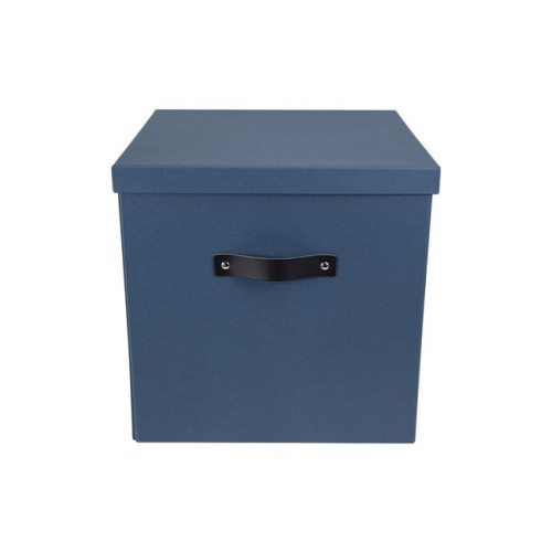 Bigso Box Förvaringsbox m.lock kartong stor blå