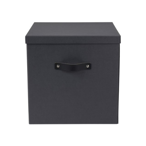 Bigso Box Förvaringsbox m.lock kartong stor grå