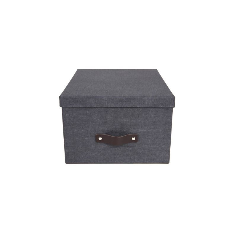 Produktbild för Förvaringsbox m.lock kartong svart
