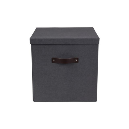 Bigso Box Förvaringsbox m.lock kartong stor svart