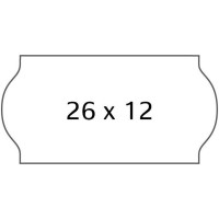 Produktbild för Prisetikett AVERY 1-rad 26x12mm 15000/fp