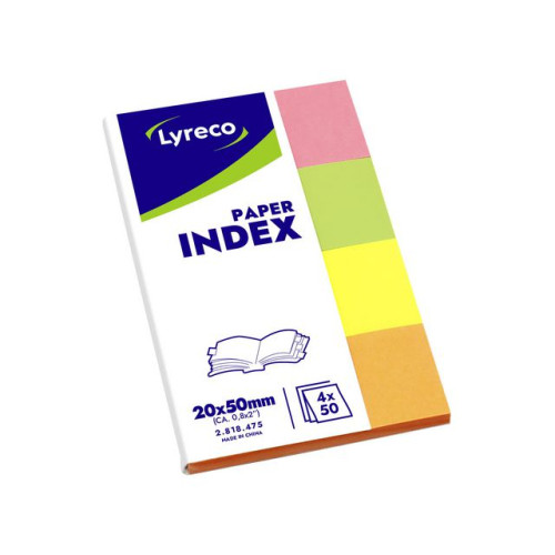 Lyreco Indexflikar LYRECO 20x50mm sortfärg