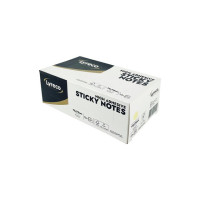 Produktbild för Notes LYRECO prem 75x75mm gul 12/fp