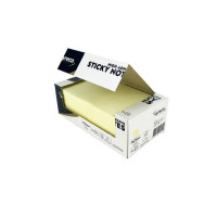 Produktbild för Notes LYRECO prem 75x75mm gul 12/fp