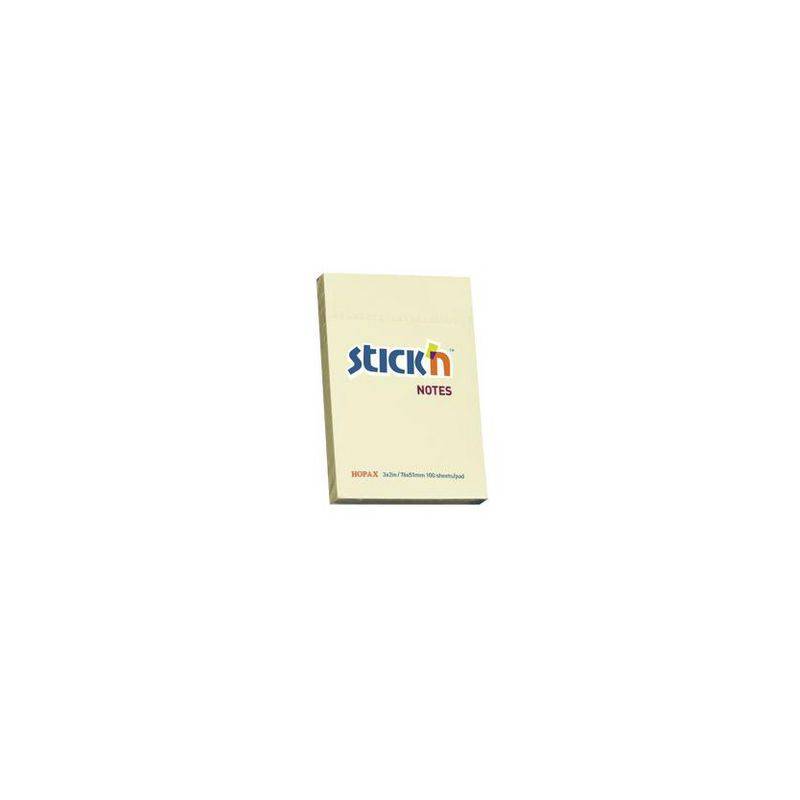 Produktbild för Notes STICK`N 51x76mm gul