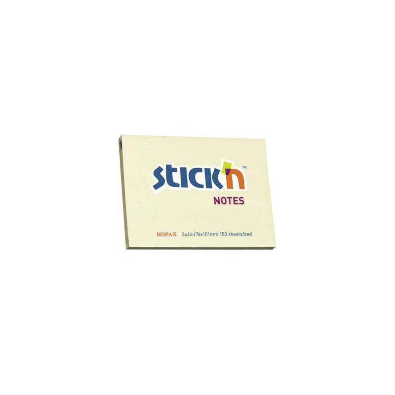 Produktbild för Notes STICK`N 76x102mm gul