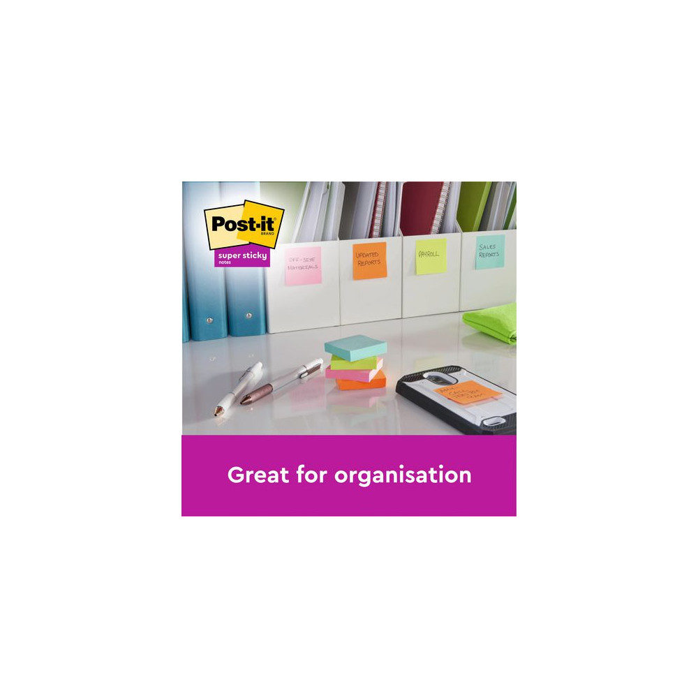 Produktbild för Notes POST-IT SS 76x76mm re sort.f 18/fp