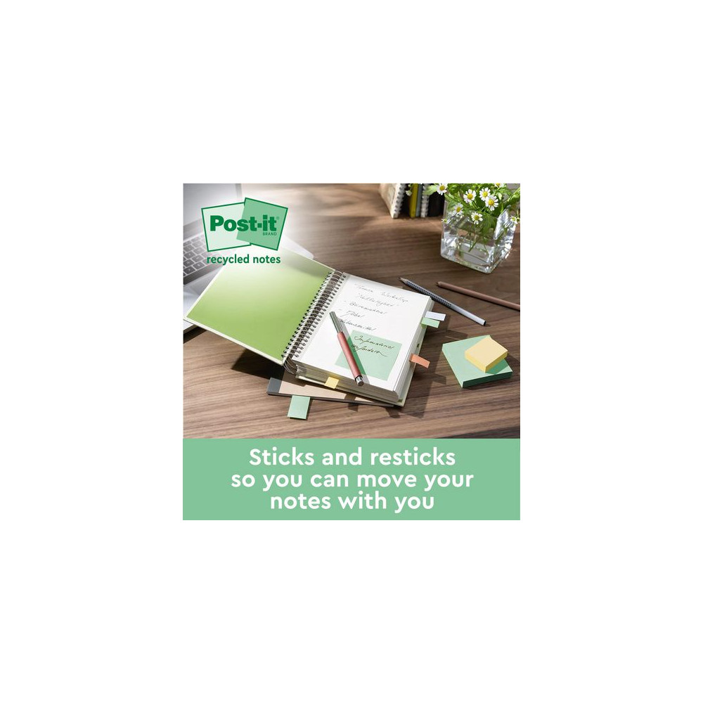 Produktbild för Notes POST-IT SS 76x76mm re sort.f 4/fp