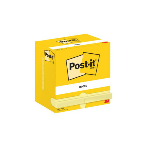 Post-it Notes POST-IT linjerat 76x127mm gul