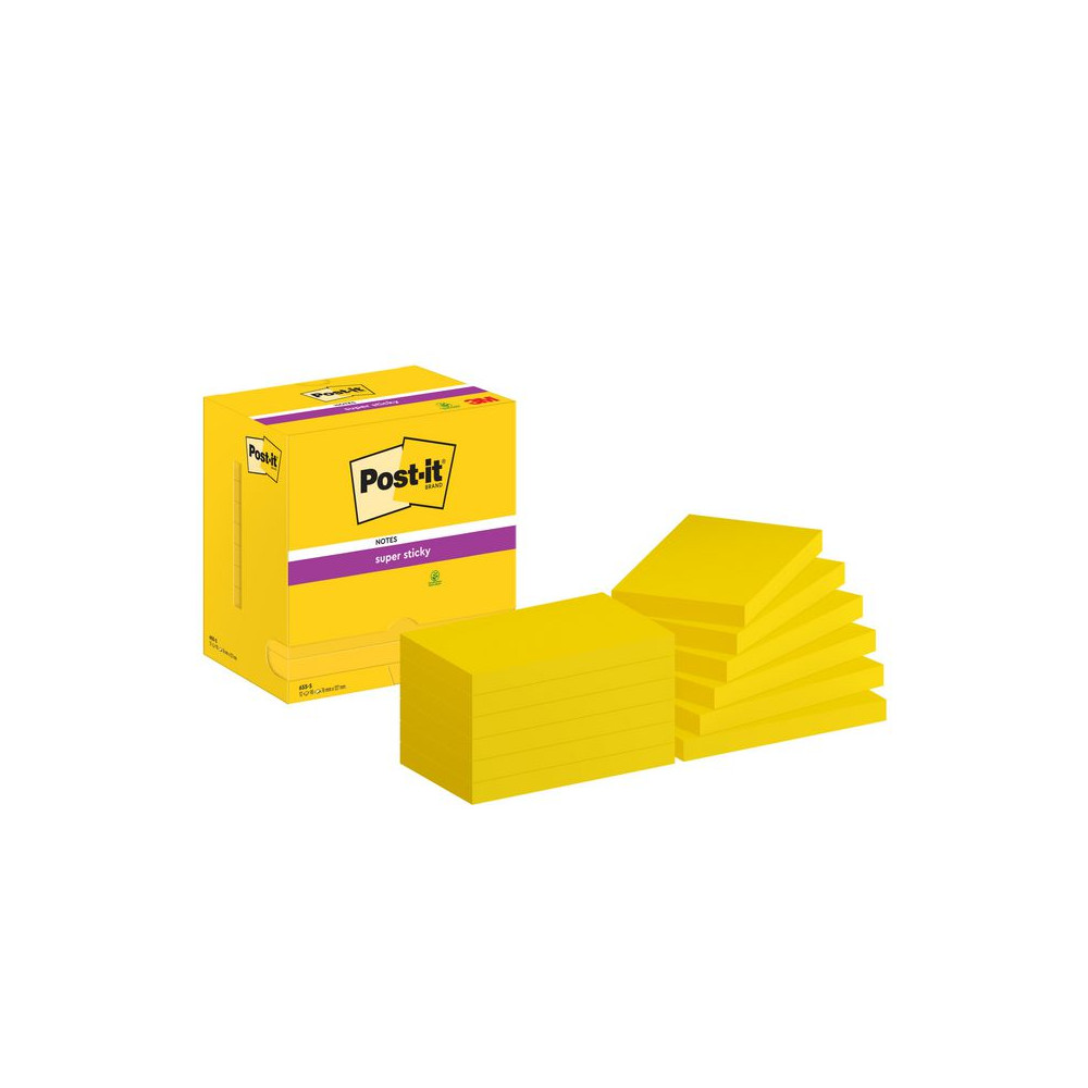 Produktbild för Notes POST-IT SS 76x127mm neongul