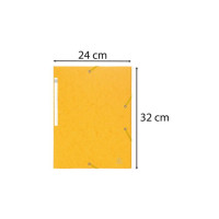 Produktbild för Gummibandsmapp EXACOMPTA 3kl A4 425g gul