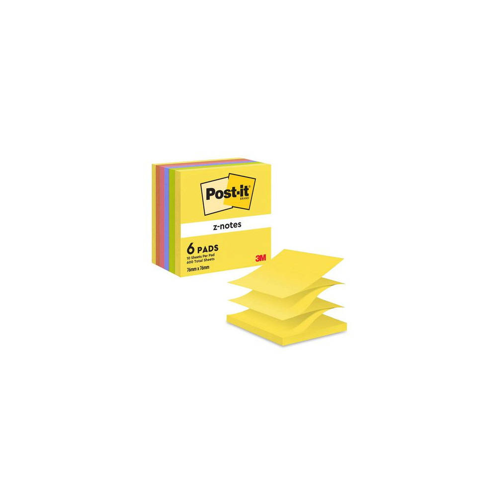 Produktbild för Notes POST-IT Z-block 76x76mm rainbow