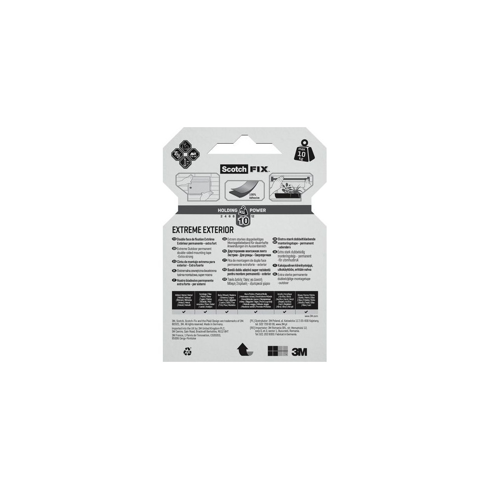 Produktbild för Monteringstejp SCOTCH super 1,5mx19mm
