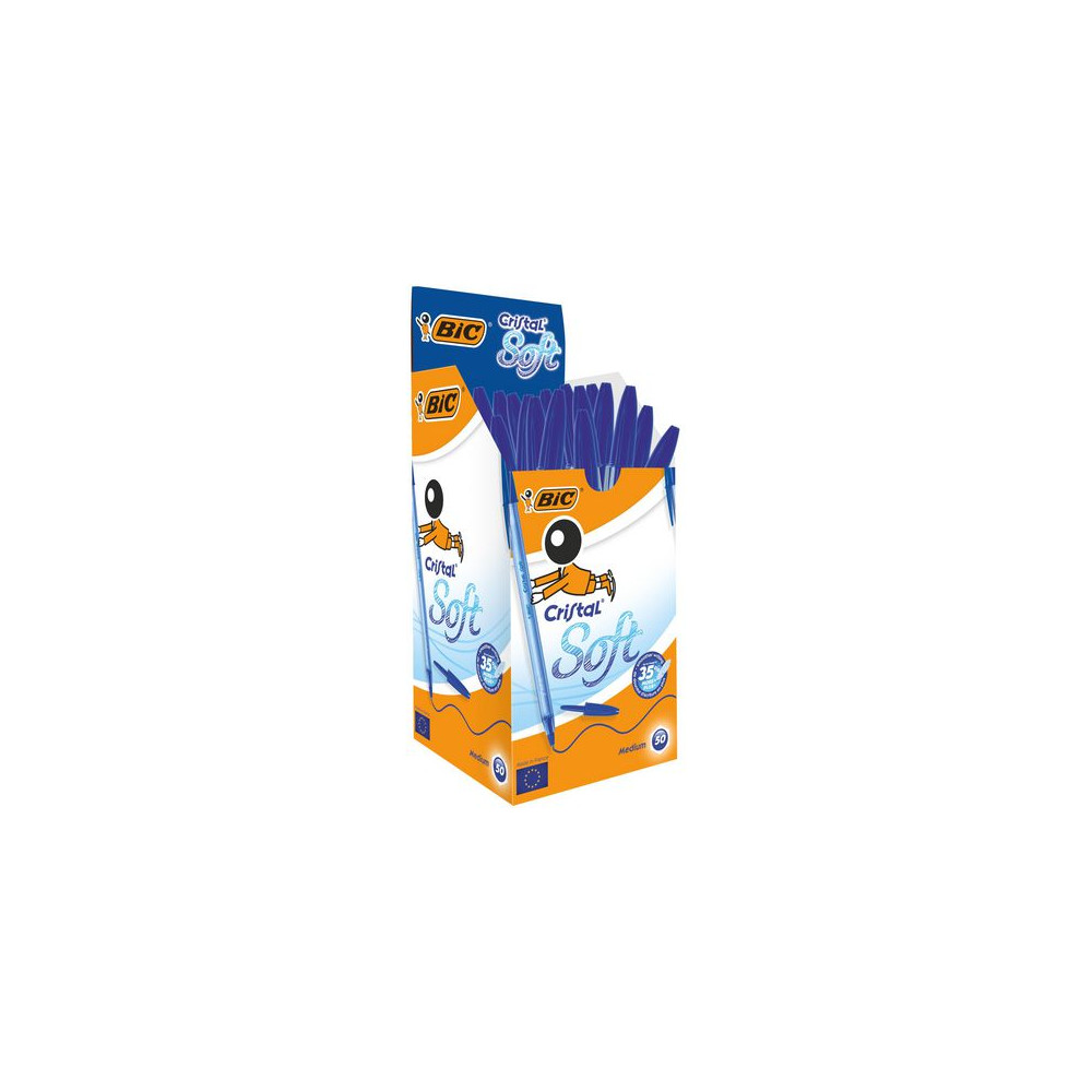 Produktbild för Kulpenna BIC Cristal Soft 1,2 blå