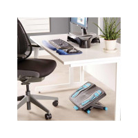Produktbild för Fotstöd FELLOWES massage svart/blå