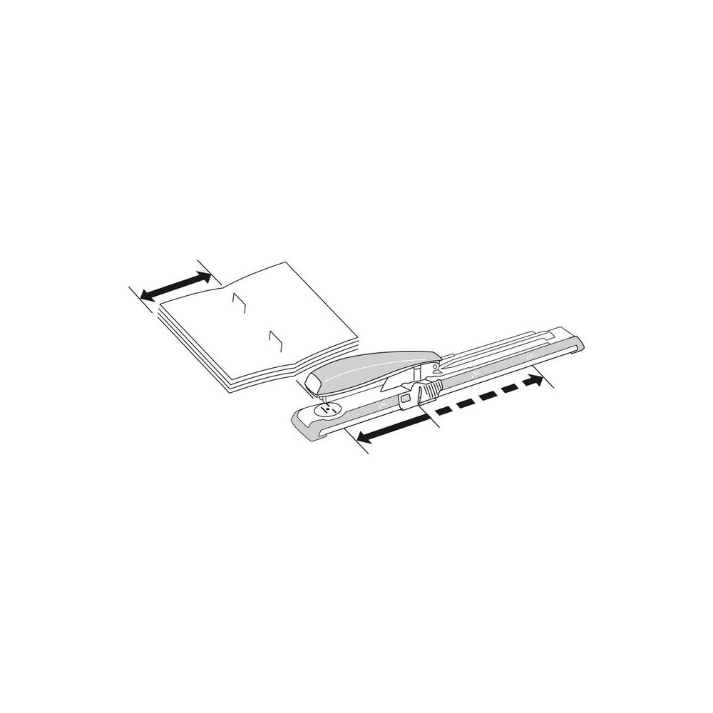 Produktbild för Häftapparat LEITZ 5560 lång arm svart