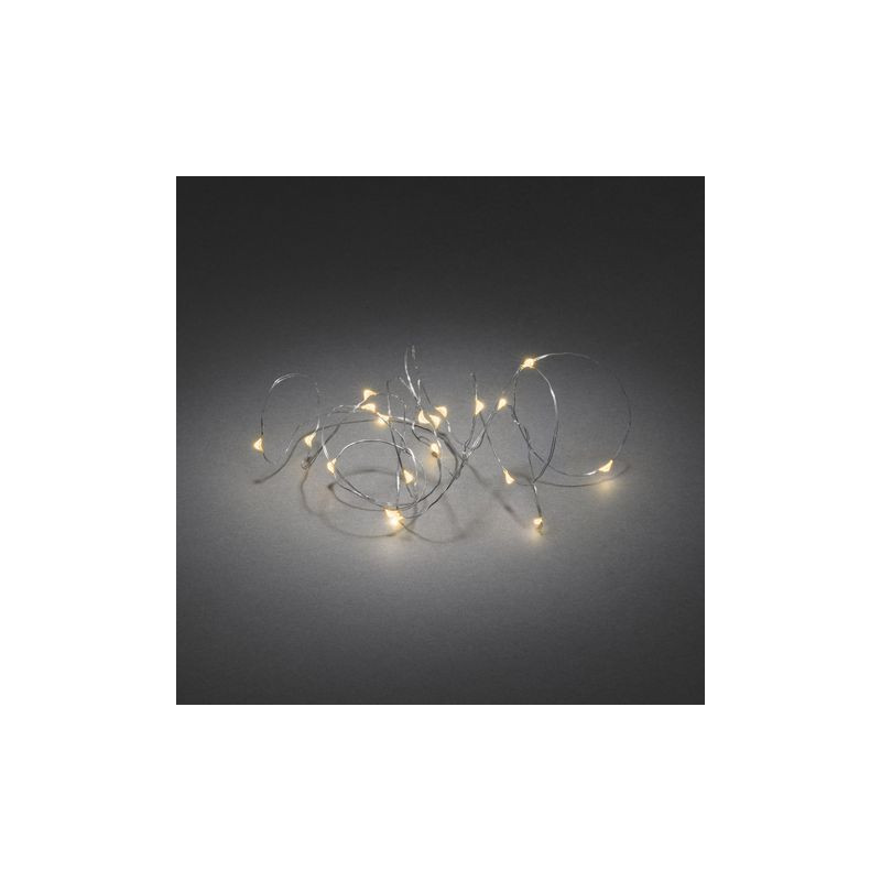 Produktbild för Ljusslinga 20 amber LED timer