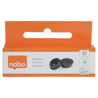 Produktbild för Magnet NOBO svart 24mm 10/fp