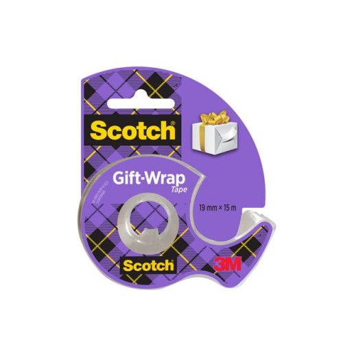 Scotch Presenttejp SCOTCH inkl. hållar 19mmx15m