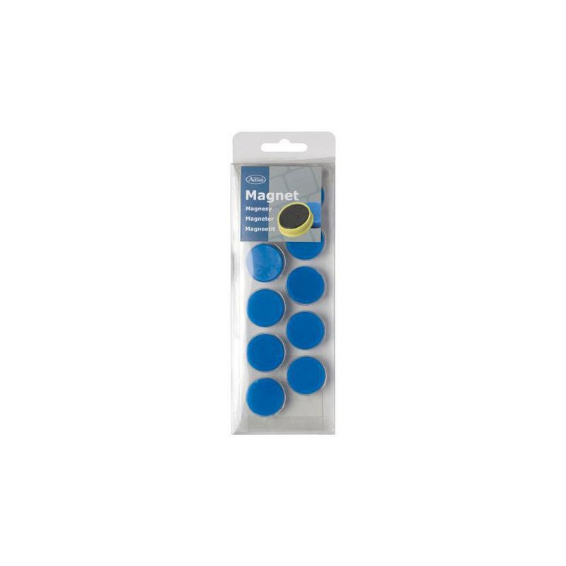 Produktbild för Magnetknappar ACTUAL 25 mm blå 10/fp