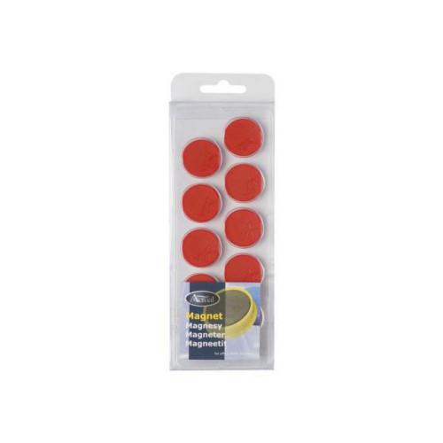[Sweden Customer Branded Products] Magnetknappar ACTUAL 25 mm röd 10/fp