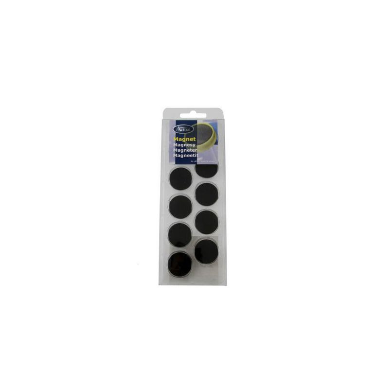 Produktbild för Magnetknappar ACTUAL 25 mm svart 10/fp